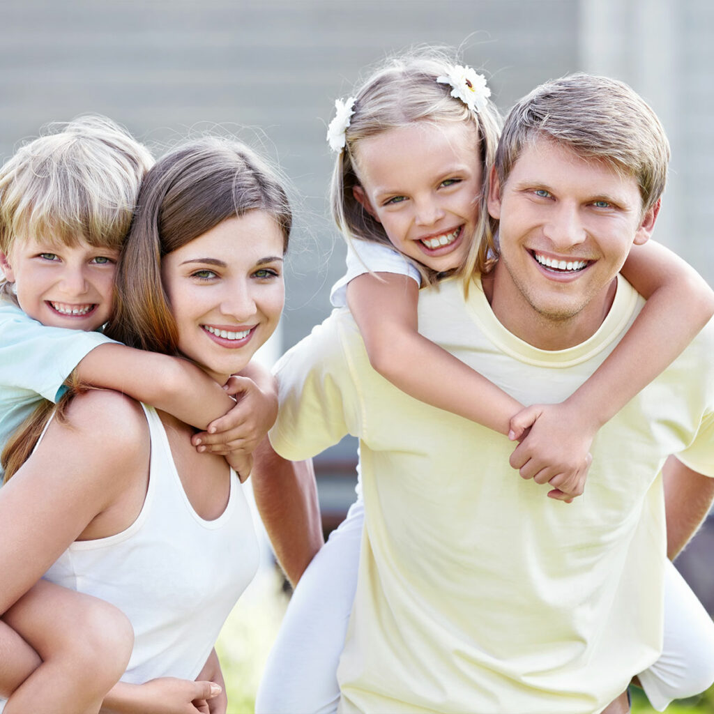 Happy smiling family